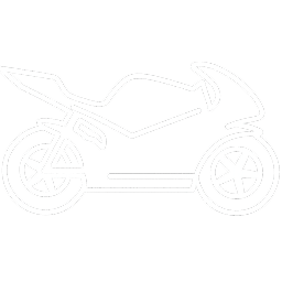 Contour d'une moto sport en svg blanc